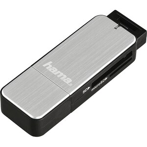 Cititor de carduri HAMA 123900, USB 3.0, SD/microSD, negru-gri Cititor de carduri HAMA 123900, USB 3.0, SD/microSD, negru-gri