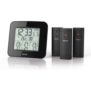 Statie meteo HAMA EWS-TRIO, 3 senzori, negru Statie meteo HAMA EWS-TRIO, 3 senzori, negru