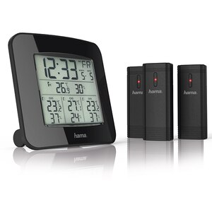 Statie meteo HAMA EWS-TRIO, 3 senzori, negru Statie meteo HAMA EWS-TRIO, 3 senzori, negru