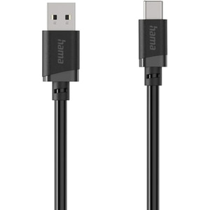 Cablu date HAMA 201814, USB-A - USB-C, 3m, negru Cablu date HAMA 201814, USB-A - USB-C, 3m, negru