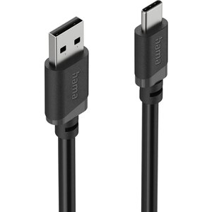 Cablu date HAMA 201814, USB-A - USB-C, 3m, negru Cablu date HAMA 201814, USB-A - USB-C, 3m, negru