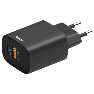 Incarcator retea HAMA 201960, 1x USB-A, 1x USB-C, Power Delivery (PD), 30W, negru Incarcator retea HAMA 201960, 1x USB-A, 1x USB-C, Power Delivery (PD), 30W, negru