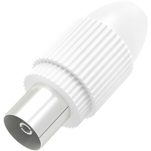 Mufa antena Coaxial Priza HAMA 205214, alb Mufa antena Coaxial Priza HAMA 205214, alb
