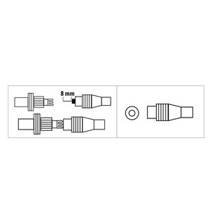 Mufa antena Coaxial Priza HAMA 205214, alb Mufa antena Coaxial Priza HAMA 205214, alb