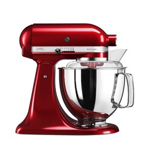 Mixer cu bol KITCHENAID Artisan Elegance 5KSM175PSECA, 4.8l, 300W, 10 trepte viteza, rosu-argintiu Mixer cu bol KITCHENAID Artisan Elegance 5KSM175PSECA, 4.8l, 300W, 10 trepte viteza, rosu-argintiu