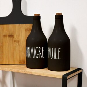 Sticla pentru otet FRANDIS 041078, ceramica, 500 ml, negru Sticla pentru otet FRANDIS 041078, ceramica, 500 ml, negru