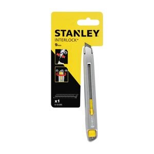 Cutter STANLEY Interlock 0-10-095, 13.5 x 0.9 cm, argintiu Cutter STANLEY Interlock 0-10-095, 13.5 x 0.9 cm, argintiu