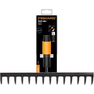 Grebla pentru sol FISKARS QuikFit, 14 dinti, otel, negru Grebla pentru sol FISKARS QuikFit, 14 dinti, otel, negru
