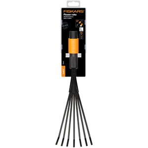 Grebla pentru flori FISKARS QuikFit, otel, negru Grebla pentru flori FISKARS QuikFit, otel, negru