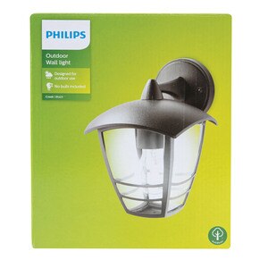 Aplica exterior PHILIPS Creek, E27, 60W, IP44, metal si plastic, negru Aplica exterior PHILIPS Creek, E27, 60W, IP44, metal si plastic, negru
