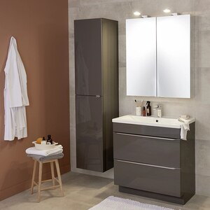 Dulap baie cu oglinda GOODHOME Imandra, 90 x 15 x 80 cm, alb Dulap baie cu oglinda GOODHOME Imandra, 90 x 15 x 80 cm, alb