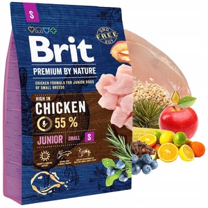 Hrana uscata pentru caini BRIT Premium by Nature Small, Junior, Pui, 3 kg Hrana uscata pentru caini BRIT Premium by Nature Small, Junior, Pui, 3 kg