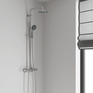 Set de dus reglabil Grohe Vitalio Start, baterie monocomanda, crom, cu termostat Set de dus reglabil Grohe Vitalio Start, baterie monocomanda, crom, cu termostat