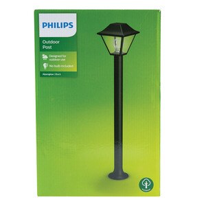 Stalp exterior PHILIP Alpenglow, 60W, IP44, negru Stalp exterior PHILIP Alpenglow, 60W, IP44, negru