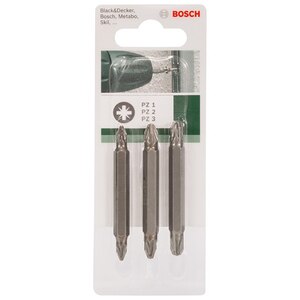 Set biti BOSCH, 60mm, Pozidriv, 3 bucati Set biti BOSCH, 60mm, Pozidriv, 3 bucati