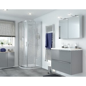 Cabina de dus GOODHOME Beloya, 80 x 80 x 195 cm, sticla securizata 8mm, profil argintiu Cabina de dus GOODHOME Beloya, 80 x 80 x 195 cm, sticla securizata 8mm, profil argintiu