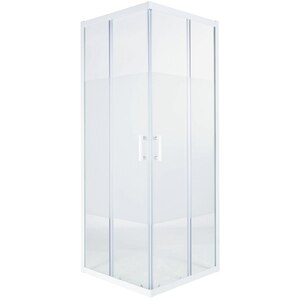 Cabina dus standard COOKE & LEWIS Onega, patrata, profil aluminiu, sticla opaca, 80 x 80 x 190 cm, alb Cabina dus standard COOKE & LEWIS Onega, patrata, profil aluminiu, sticla opaca, 80 x 80 x 190 cm, alb