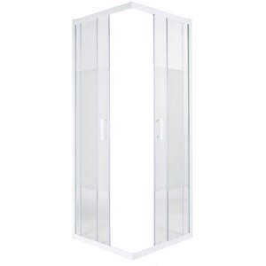 Cabina dus standard COOKE & LEWIS Onega, patrata, profil aluminiu, sticla opaca, 90 x 90 x 190 cm, alb Cabina dus standard COOKE & LEWIS Onega, patrata, profil aluminiu, sticla opaca, 90 x 90 x 190 cm, alb