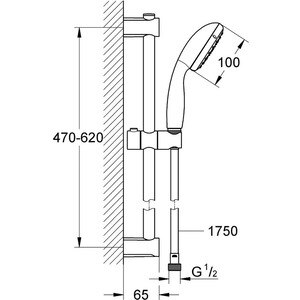 Set dus GROHE Vitalio Start 100 27948000, 2 functii, crom Set dus GROHE Vitalio Start 100 27948000, 2 functii, crom