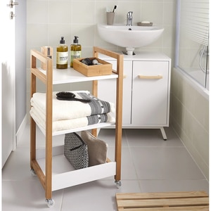 Dulap baie GOODHOME Nantua, 44.5 x 36 x 80 cm, alb Dulap baie GOODHOME Nantua, 44.5 x 36 x 80 cm, alb