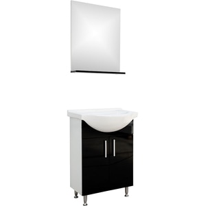 Set mobilier baie SANITOP Bella, 57 x 44.4 x 82 cm, negru Set mobilier baie SANITOP Bella, 57 x 44.4 x 82 cm, negru
