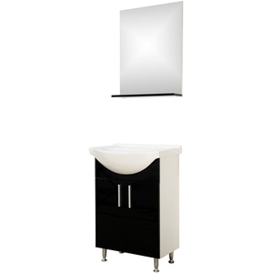 Set mobilier baie SANITOP Bella, 57 x 44.4 x 82 cm, negru Set mobilier baie SANITOP Bella, 57 x 44.4 x 82 cm, negru