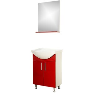 Set mobilier baie SANITOP Bella, 57 x 44.4 x 82 cm, rosu Set mobilier baie SANITOP Bella, 57 x 44.4 x 82 cm, rosu