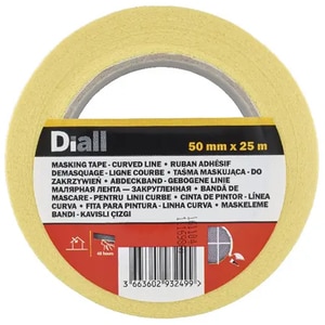 Banda mascare DIALL 100589795, 25 mm x 50 m, bej Banda mascare DIALL 100589795, 25 mm x 50 m, bej