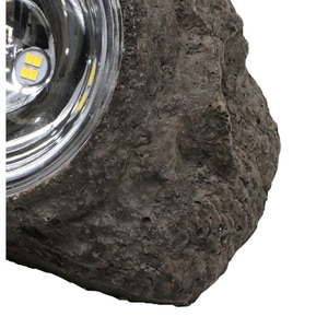 Lampa solara de exterior tip piatra, LED, 0.8 W, plastic, gri Lampa solara de exterior tip piatra, LED, 0.8 W, plastic, gri