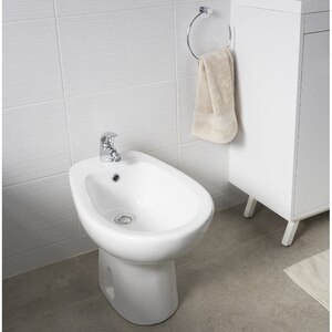 Bideu stativ GOODHOME Baciu, 35.5 x 54.5 x 38 cm, ceramica, alb Bideu stativ GOODHOME Baciu, 35.5 x 54.5 x 38 cm, ceramica, alb