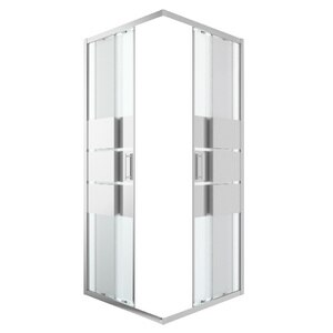 Cabina dus standard GoodHome Beloya, patrata, 90 x 90 x 195 cm, sticla oglinda, profil crom Cabina dus standard GoodHome Beloya, patrata, 90 x 90 x 195 cm, sticla oglinda, profil crom