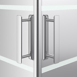 Cabina dus standard GoodHome Beloya, patrata, 90 x 90 x 195 cm, sticla oglinda, profil crom Cabina dus standard GoodHome Beloya, patrata, 90 x 90 x 195 cm, sticla oglinda, profil crom