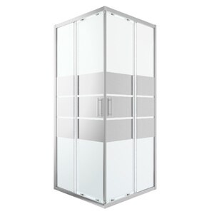 Cabina dus standard GoodHome Beloya, patrata, 90 x 90 x 195 cm, sticla oglinda, profil crom Cabina dus standard GoodHome Beloya, patrata, 90 x 90 x 195 cm, sticla oglinda, profil crom