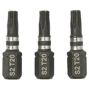 Biti hexagonali ERBAUER, T20, 25mm, 3buc, negru Biti hexagonali ERBAUER, T20, 25mm, 3buc, negru