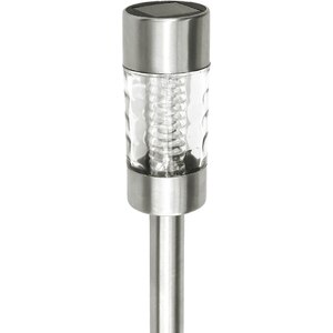 Lampa solara LED, 0.06 W, 5000K, otel inoxidabil, argintiu Lampa solara LED, 0.06 W, 5000K, otel inoxidabil, argintiu