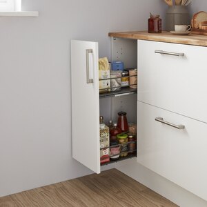 Corp inferior bucatarie GOODHOME Caraway, HDF, 30 x 57 x 87 cm, alb Corp inferior bucatarie GOODHOME Caraway, HDF, 30 x 57 x 87 cm, alb