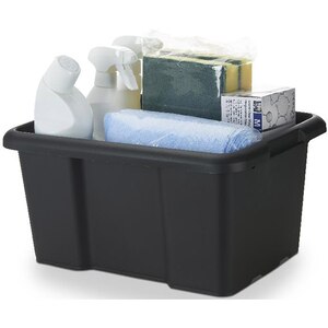 Cutie depozitare SITE, 38 x 29 x 19.5 cm, 1 compartiment, negru Cutie depozitare SITE, 38 x 29 x 19.5 cm, 1 compartiment, negru
