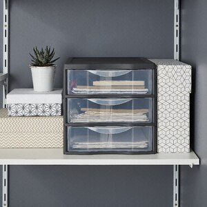 Organizator KONTOR, polipropilena, 36x26x25.5 cm, gri deschis Organizator KONTOR, polipropilena, 36x26x25.5 cm, gri deschis