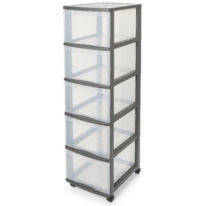 Organizator KONTOR, polipropilena, 38x30x105.5 cm, gri deschis Organizator KONTOR, polipropilena, 38x30x105.5 cm, gri deschis