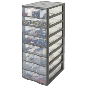 Organizator KONTOR, polipropilena, 36x26x68 cm, gri deschis Organizator KONTOR, polipropilena, 36x26x68 cm, gri deschis