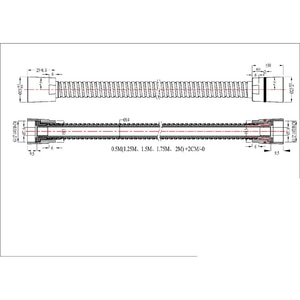 Furtun de dus GOODHOME 100658703, 2 m, crom Furtun de dus GOODHOME 100658703, 2 m, crom