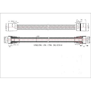 Furtun de dus GOODHOME 100663818, 1.5 m, crom Furtun de dus GOODHOME 100663818, 1.5 m, crom