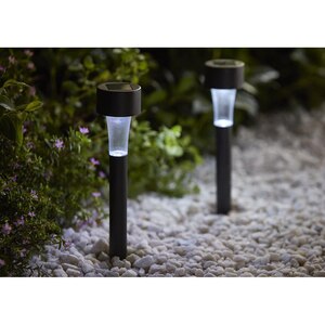 Lampa solara LED, 0.06 W, 29.5 cm, plastic, negru Lampa solara LED, 0.06 W, 29.5 cm, plastic, negru