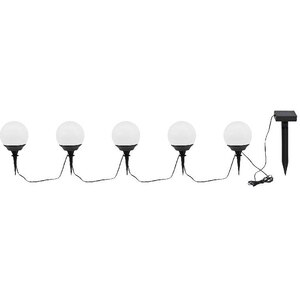 Instalatie 5 lampi solare LED, 0.06 W, 400 mAh, plastic, negru Instalatie 5 lampi solare LED, 0.06 W, 400 mAh, plastic, negru