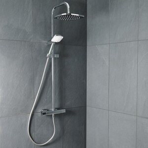 Sistem dus GOODHOME Teesta, termostat, 1 functie, argintiu Sistem dus GOODHOME Teesta, termostat, 1 functie, argintiu