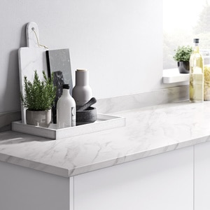 Blat insula bucatarie GOODHOME Algiata, PAL, 200 x 90 x 2.2 cm, alb marmura Blat insula bucatarie GOODHOME Algiata, PAL, 200 x 90 x 2.2 cm, alb marmura