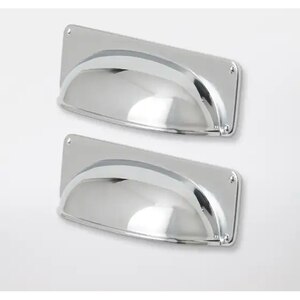 Set manere GOODHOME Juniper, aliaj de zinc, 9.6 cm, argintiu, 2 bucati Set manere GOODHOME Juniper, aliaj de zinc, 9.6 cm, argintiu, 2 bucati