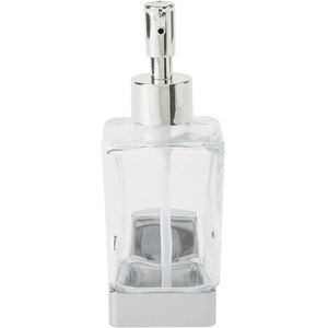 Dozator pentru sapun Alessano GOODHOME, 9.5 x 6.4 x 18.5 cm, sticla si otel, transparent Dozator pentru sapun Alessano GOODHOME, 9.5 x 6.4 x 18.5 cm, sticla si otel, transparent