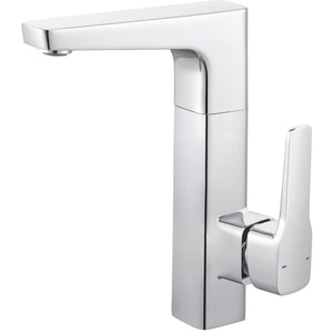 Baterie lavoar GOODHOME Teesta, inaltime 25.5 cm, alama, argintiu Baterie lavoar GOODHOME Teesta, inaltime 25.5 cm, alama, argintiu