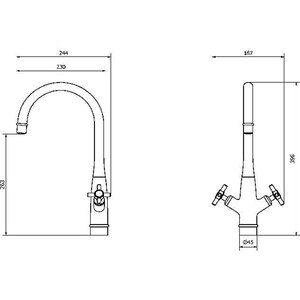 Baterie bucatarie GOODHOME Filbert, zinc, auriu Baterie bucatarie GOODHOME Filbert, zinc, auriu
